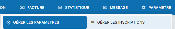 Accès au menu Paramètres